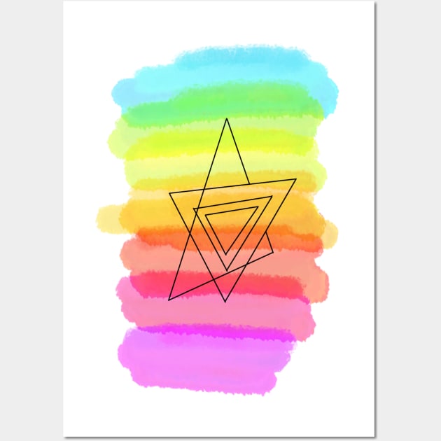 Geometric Rainbow Wall Art by Thomalex247